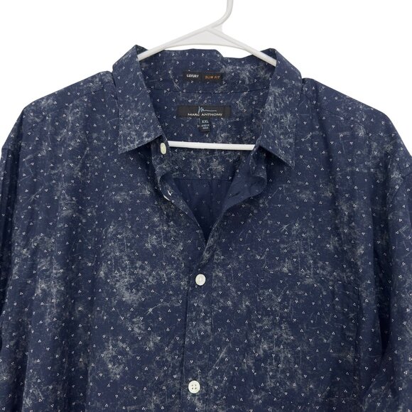 Marc Anthony Luxury Slim Fit SZ XXL Mens Casual Cotton Button Down Shirt - Picture 10 of 15